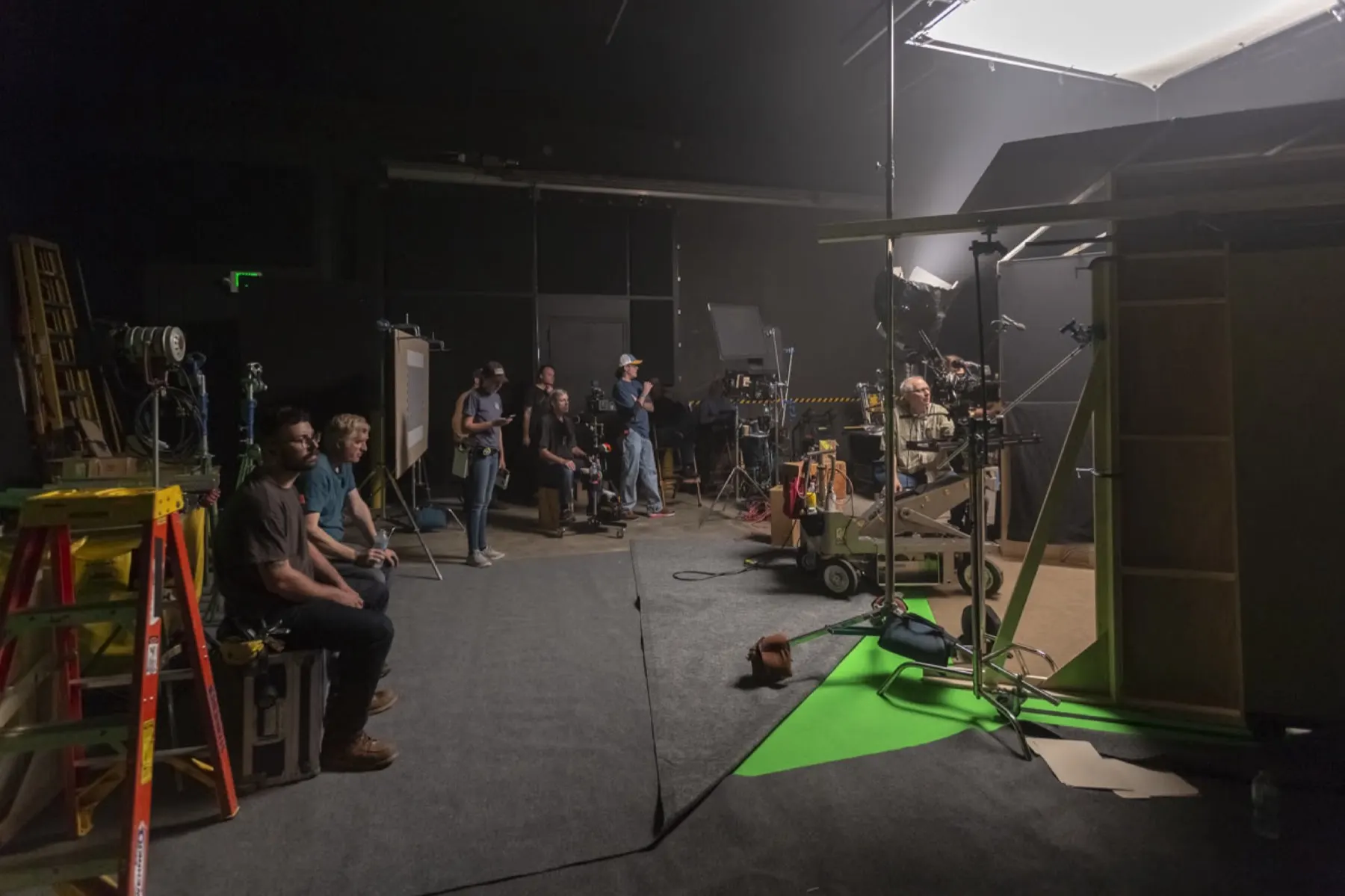 CBIZ set, crew and equipment between setups