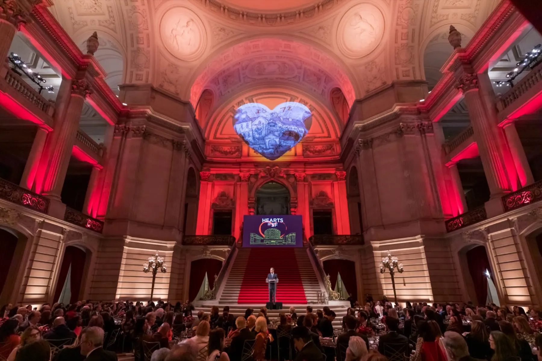 Hearts in SF gala at City Hall
