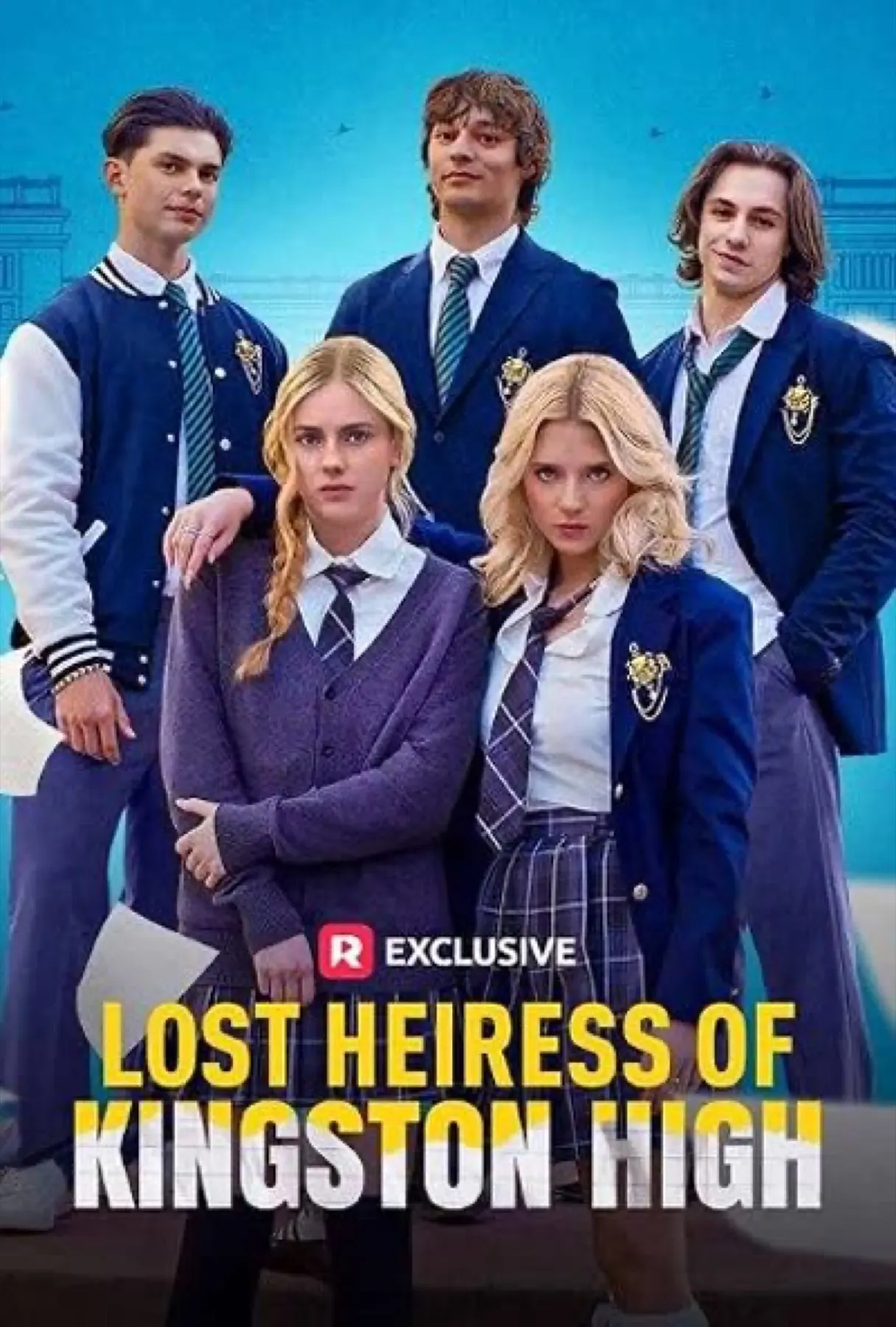 Lost Heiress of Kingston High vertical drama poster, a prep school teen drama produced by Evolve Media